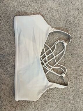 Lululemon White Strappy Sports Bra